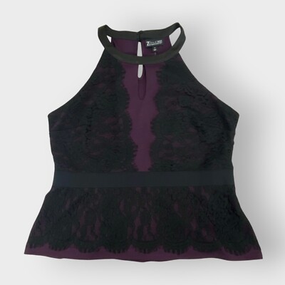 NEW | New York Company Purple Lace Top | XL | Whimsy Goth Dark Fairy Romantic