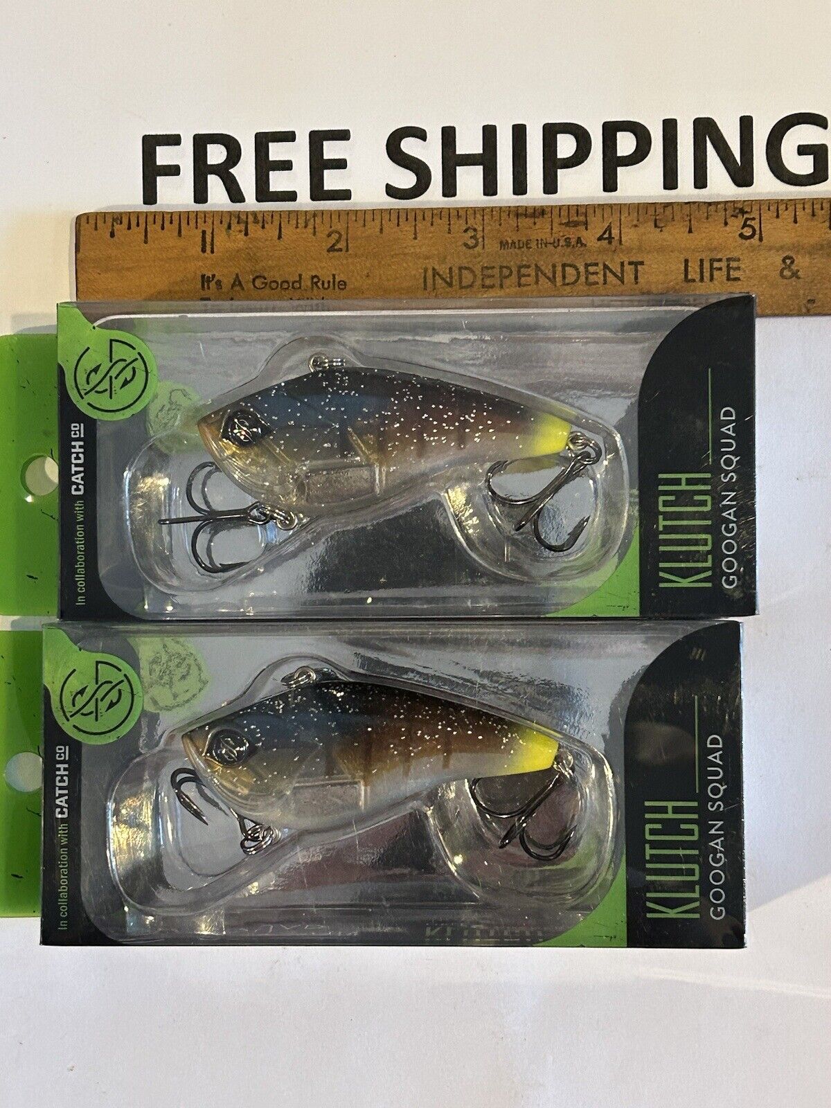 LOT OF 2 Catch co googan squad klutch lipless crankbait 2 1/2 1