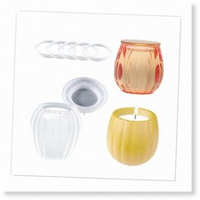 Pumpkin Glow: Silicone Candle Jar Molds with Lid  Sealing Rings - Versatile Cem
