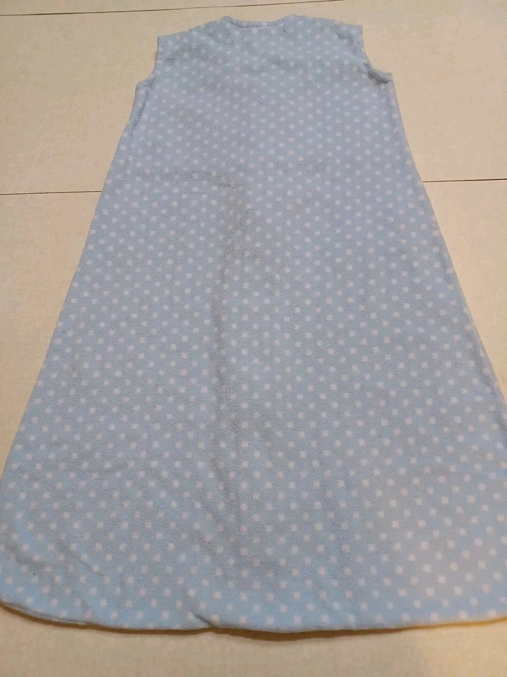 Halo Baby Fleece Sleep Sack Size Medium 6-12 Months Blue Puppy Dog Polka Dot - Image 4 of 4