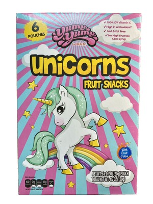 4 2 Oz Yumy Bebeto Fruite Snacks Unicorns With Fruit Juice 6 Pouches No Corn Syr Ebay