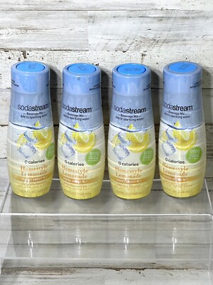 SodaStream Lot Of Four Lemonade Zero Sugar Flavor Mix, 14.9 fl oz Each