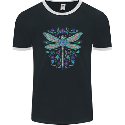 A Floral Dragonfly Herren Ringer T-Shirt FotL