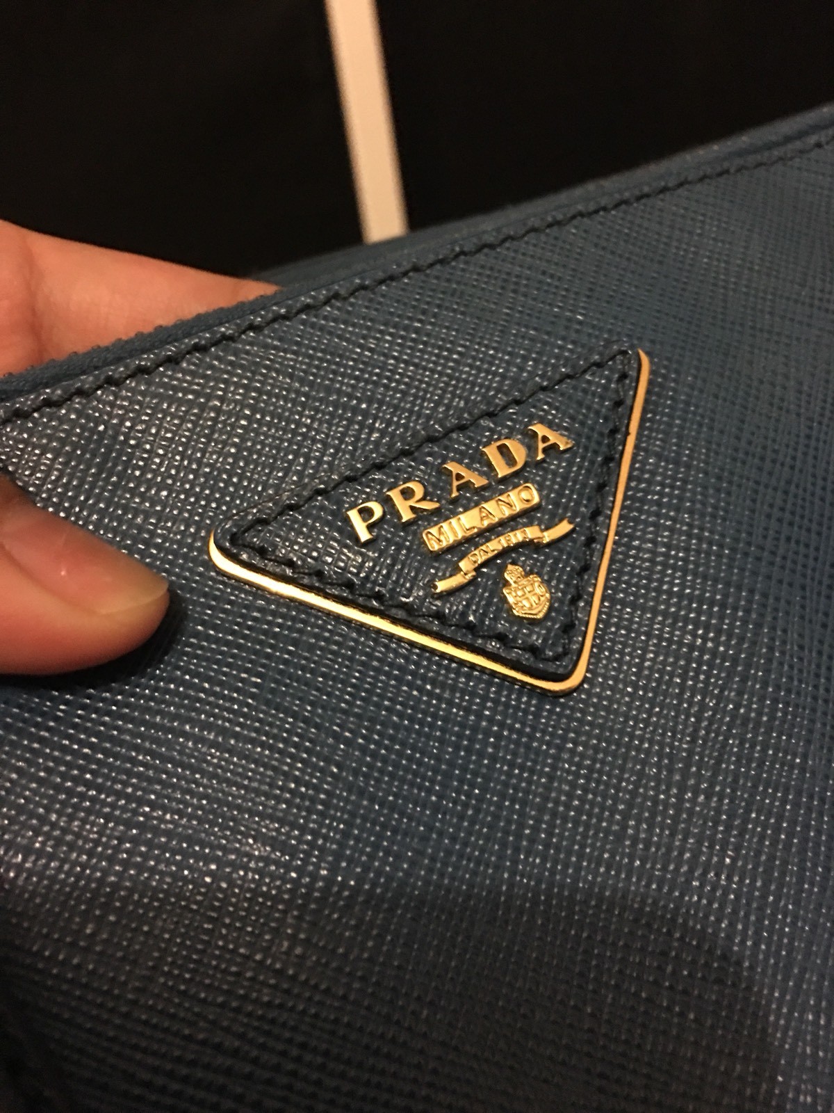 PRADA Cobalto Blue Saffiano Lux Large Galleria Tote Double Handle BN1786 image 8