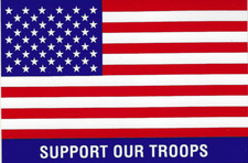 Set Of 3 Large Support Our Troops Flag Decals Vinyl Stickers 3.25 X 5 Usa