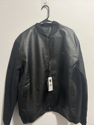 F-collections Men’s leather Motorcycle jacket size Medium Black Full ...