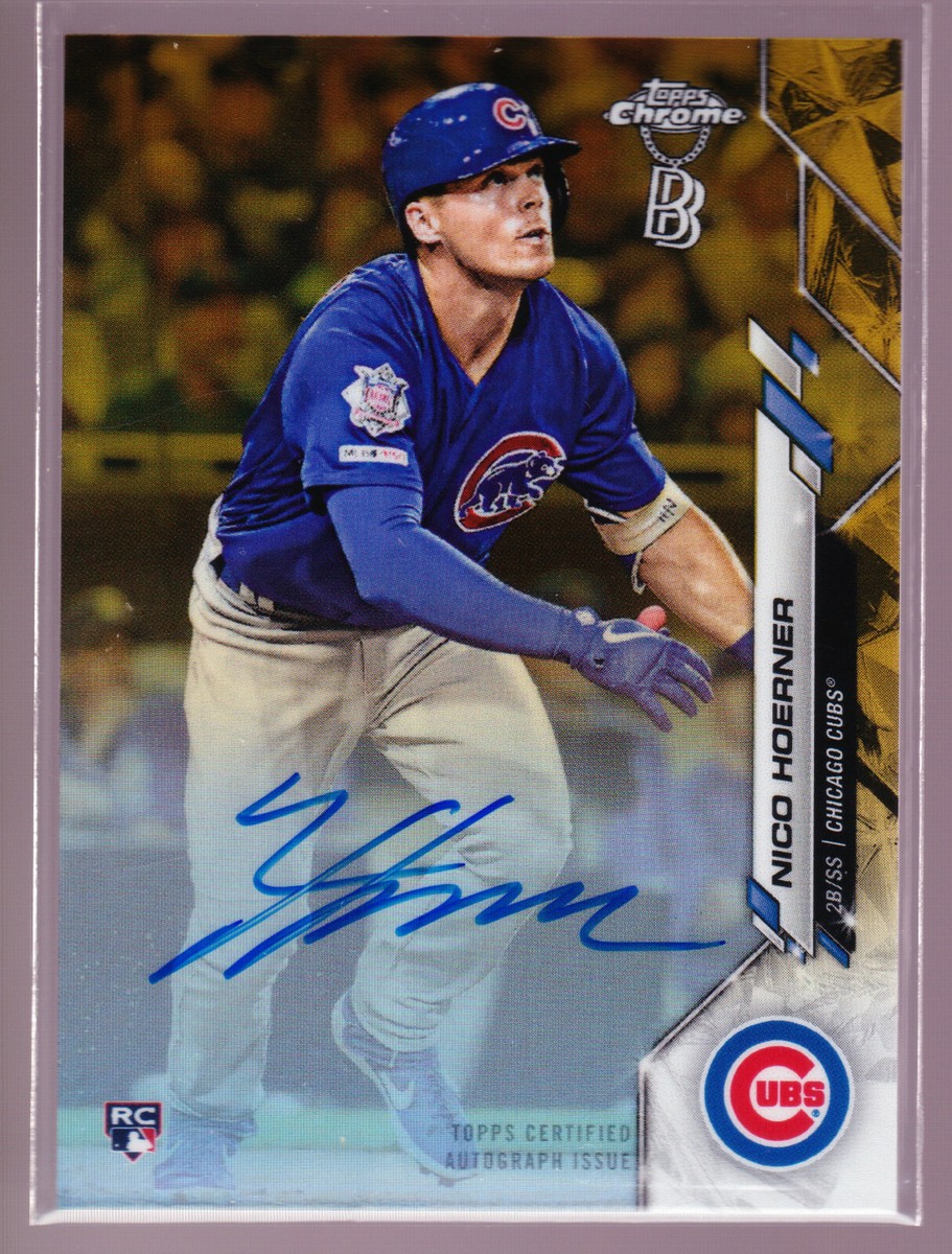 Nico Hoerner Cubs Rookie Autograph 2020 Topps Chrome Ben