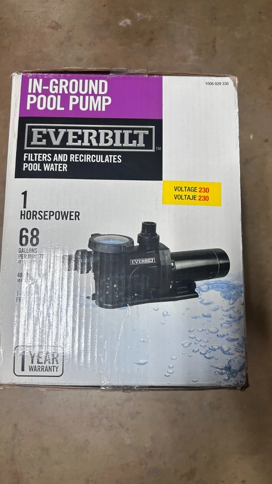 Everbilt 1 HP , 2-Speed 230V Model Pool Pump In Ground SPP10002-2SP - Image 4 of 4