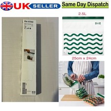 25x IKEA ISTAD Resealable Plastic Zip lock Food Sandwich Freezer Bags reusable