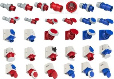 CEE Steckdose Stecker Kupplung Wandstecker Anbausteckdose Phasenwender Strom PCE