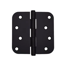 House Guard Hardware Matte Black 4" 5/8" Round Radius Door Hinges 4 inch