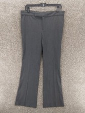 Lauren Ralph Lauren Dress Pants Women 8 Gray Mid Rise Wide Leg Pockets Career