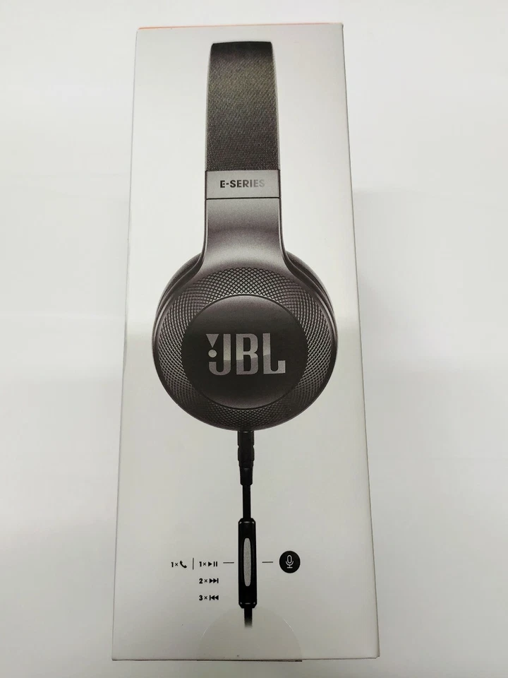 JBL-by HARMAN / E35 / On-Ear Headphones / Button Remote with Mic - Black - Image 3 of 4