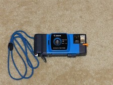 Canon Snappy 20 RARE BLUE 35mm 1:4.5 Point  Shoot Film Camera  PARTS 