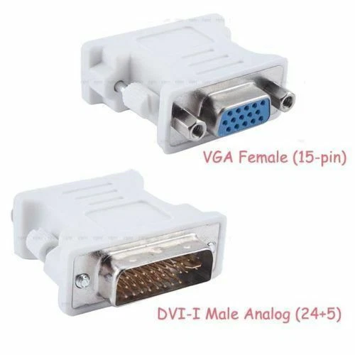 DVI-I Male Dual-Link 24+5 to VGA Female DE-15 Video Monitor Adapter Converter US - Image 2 of 4