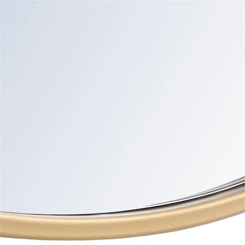 Elegant Decor Rowan 42" Round Metal Frame Hooked Mirror in Brass - Picture 9 of 11