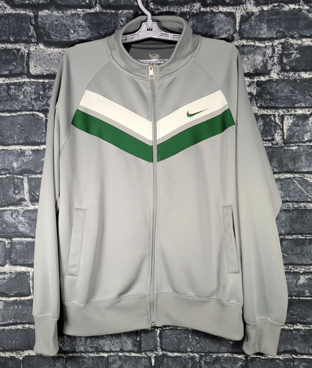 Green nike hotsell track jacket