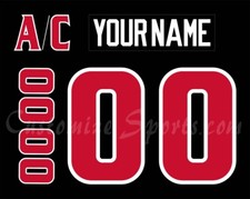 Owen Sound Attack Customized Number Kit for 2000-2007 Away Black Uniform