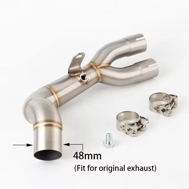 Tubo de escape de enlace trasero medio negro puntas silenciadoras para Honda CB1000R CB1000RA 09-18 Foto 4 de 4