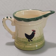 Zell am Harmersbach Hahn und Henne Keramik Milchkännchen 7,3cm handgemalt Nr.2