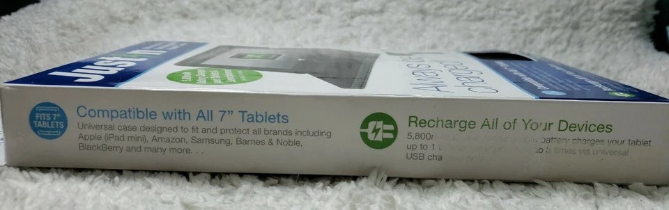 Funda Universal Justin Power Recargable Power para Tabletas de 7" Negra Foto 4 de 4