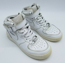 Nike Air Force 1 Mid Top GS Youth's Size 5.5 Sneakers Triple White