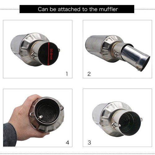 48mm Motorcycle Exhaust Muffler Pipe Can Insert Baffle DB Killer Silencer UK - Picture 11 of 23