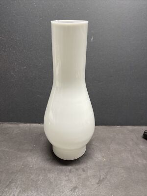 NEW OLD STOCK VINTAGE WHITE OPAL 3 INCH FITTER BY 10 INCH GLASS CHIMNEY MADE USA
