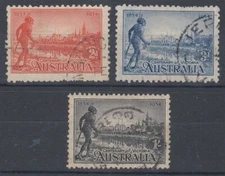 AUSTRALIA 1934 VICTORIA SET (3) USED (ID:131/D45597)