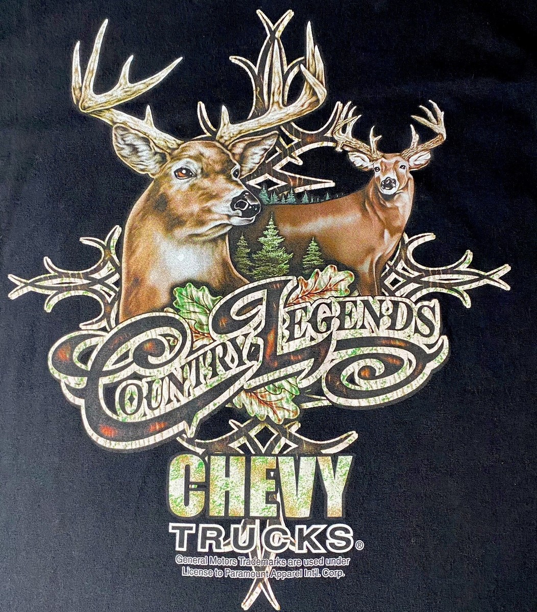 Vintage Mossy Oak Chevy T Shirt Long Sleeve Big Buck Country