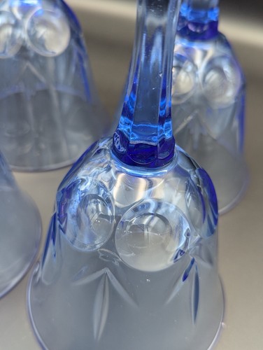 Vintage Avon American Blue Water Goblet Cut Glass 8 1980s - Picture 14 of 14