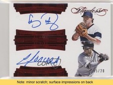 2017 Panini Flawless Ruby 15/20 Carson Fulmer Yoan Moncada #FDS-CY Auto READ 1u6