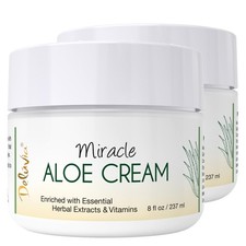 Deluvia Miracle Aloe Cream  Face  Body Moisturizer with Vitamin E  Organic...