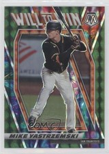 2021 Panini Mosaic Will to Win Green Mosaic Prizm Mike Yastrzemski #WTW12 0w7u
