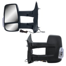 Left Side Wing Mirror N/S Long Arm Electric Heat for Ford Transit Mk8 14-26