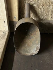 Vintage Primitive Large Steel Hardware Grain Feed Ice Scoop Rustic Barn Decor