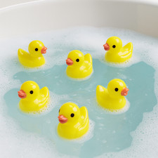 Miniatur Badeente 6er Set | Wichtel Zubehör Wellness Wichteltür | Wichtelhaus