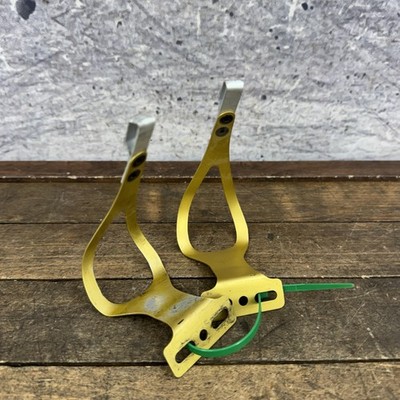 ALE PUNTAPIEDI ビンテージ　トゥークリップ Vintage ALE Toe Clips Gold Aluminum Medium Pair Road Track Bike M