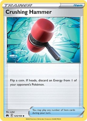 Crushing Hammer (125/159) Reverse Holofoil Uncommon NM CRZ Crown Zenith Pokem...