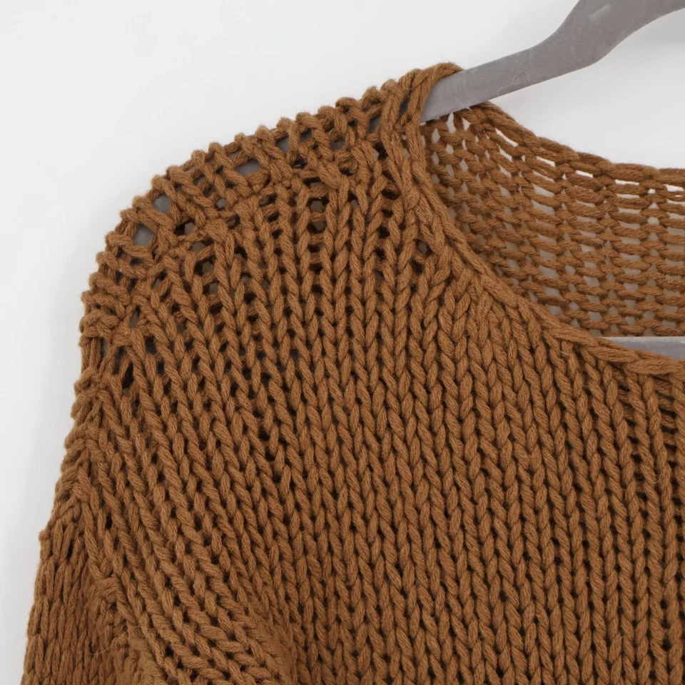 Suéter de punto grueso de lana Vince para mujer M bronceado capas Lagenlook cápsula informal Foto 2 de 4