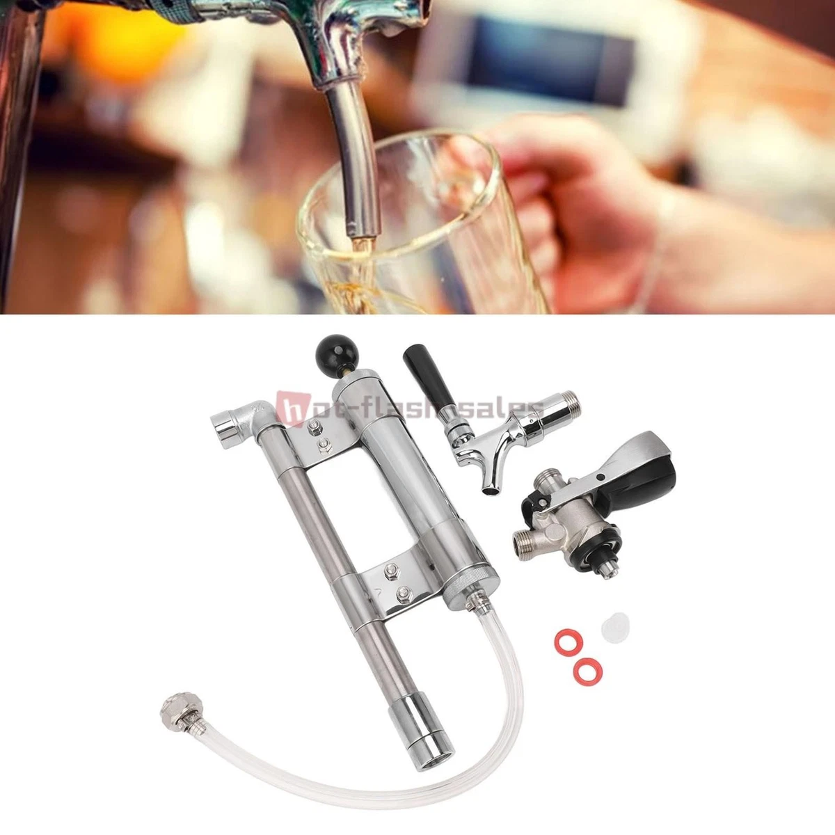 Bierfass Party Pump Set, Bierhahn G Typ Keg Kupplung Spender Bier
