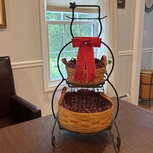 ロンガバーガー バスケット スノーマンスタンド&バスケット Longaberger Snowman | eBay
