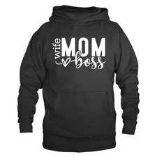 Wife Mom Boss Mom's Life Mother's Day Gift Unisex Pullover Hoodie