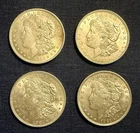 Lot of 4 1921 Morgan Silver Dollars $1 Coins 90% Silver Philadelphia Mint