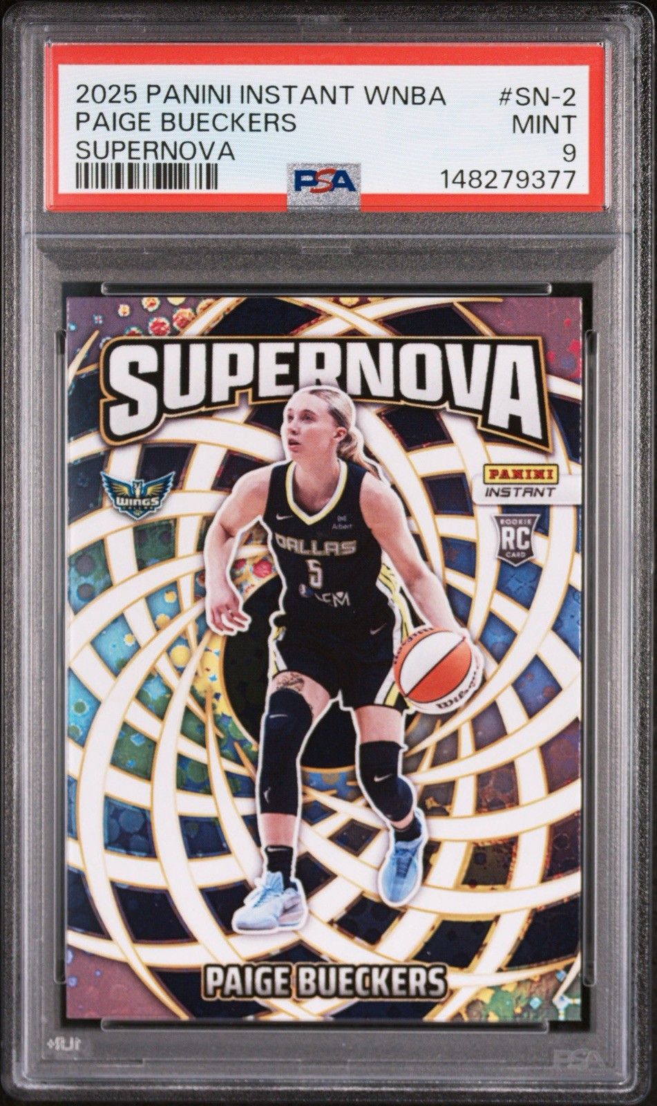 2025 PANINI INSTANT WNBA SUPERNOVA #SN-2 PAIGE BUECKERS RC ROOKIE CARD PSA 9