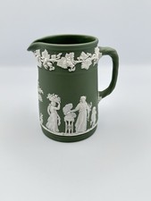 Vintage Wedgwood Sage Green Jasperware Pitcher / Jug