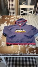 Vintage Walt Disney World Kids Mickey Mouse Embroidered Fleece 1/4 Zip Hoodie