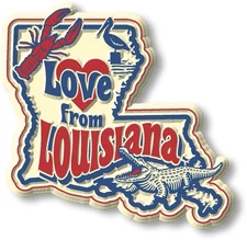 "Love from Louisiana" Vintage State Magnet by Classic Magnets