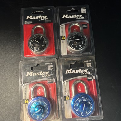 Lot of 4 - Master Lock 1500D & 1530DCM Combination Locks - NEW!