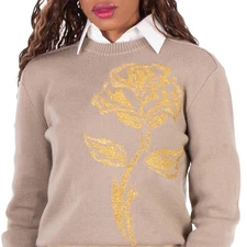 Burberry Rose Embellished Wool-Blend Sweater - Image 2 of 4